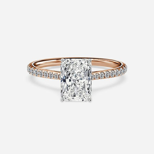 Jessie Tulip Rose Gold Two Tone Engagement Ring