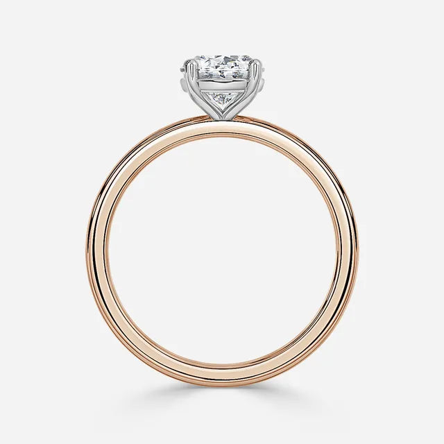 Una Rose Gold Two Tone Engagement Ring