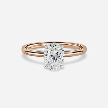 Una Rose Gold Two Tone Engagement Ring