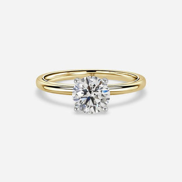 Una Yellow Gold Two Tone Engagement Ring