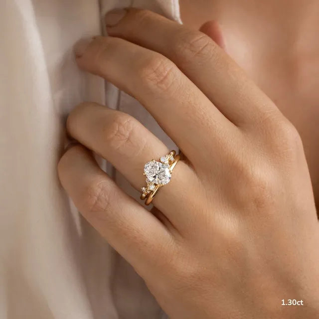 Morning Star Yellow Gold Trilogy Engagement Ring